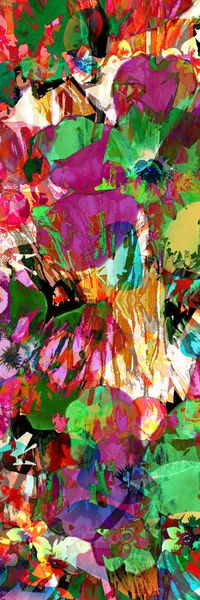 抽象长巾印花华亿平台图片