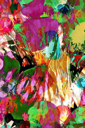 抽象长巾印花华亿平台图片