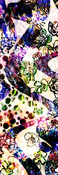 抽象长巾印花华亿平台图片