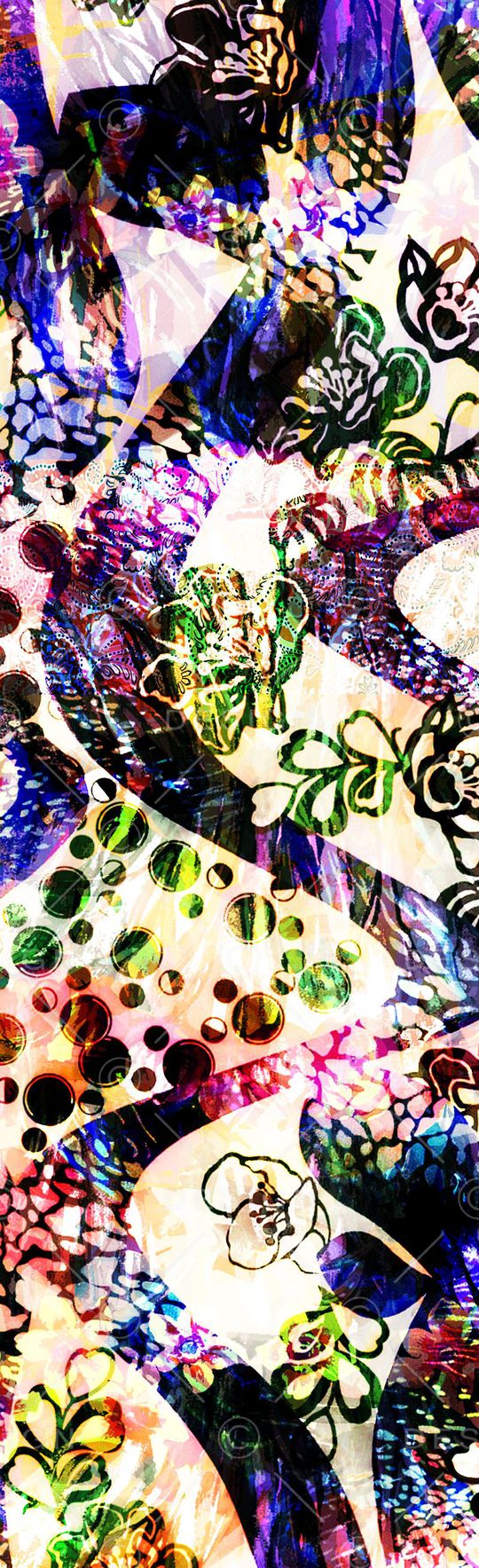 抽象长巾印花华亿平台图片