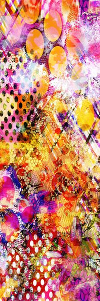 抽象长巾印花华亿平台图片