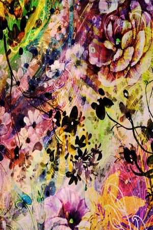 抽象豹纹印花华亿平台图片