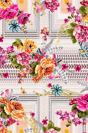 几何组合印花华亿平台图片