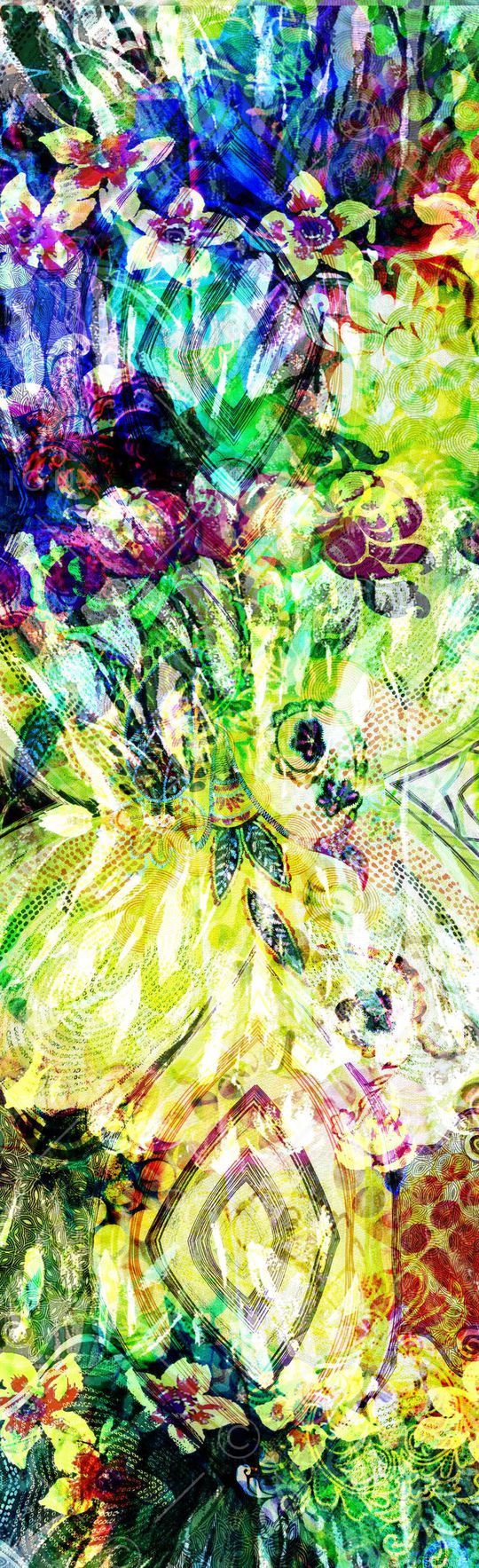 抽象长巾印花华亿平台图片