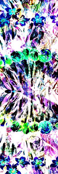 抽象长巾印花华亿平台图片