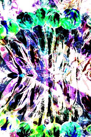 抽象长巾印花华亿平台图片