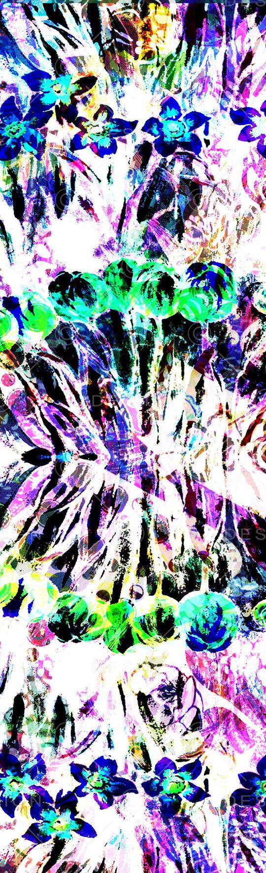 抽象长巾印花华亿平台图片