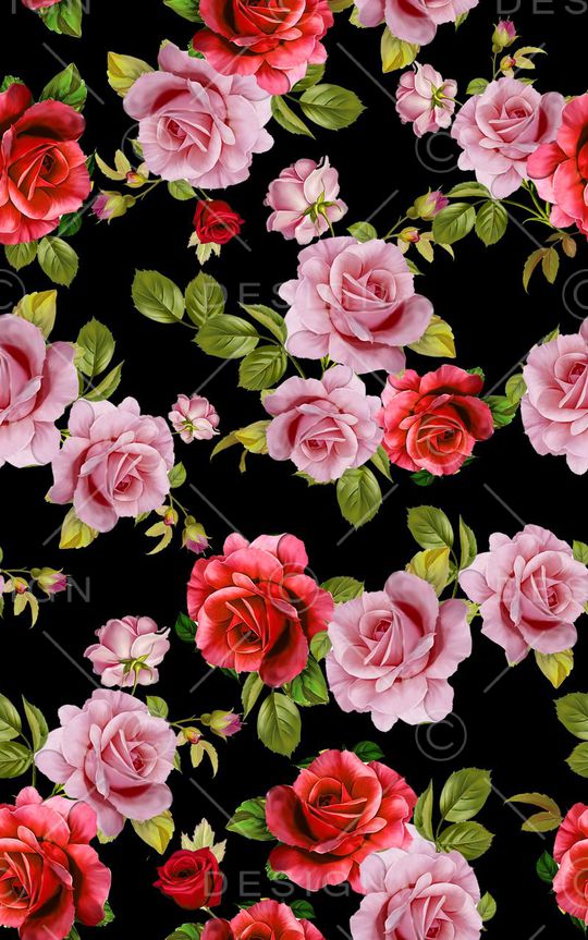 玫瑰花印花华亿平台图片