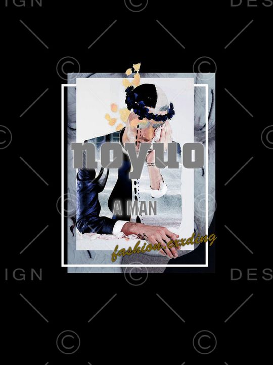 水彩人物印花华亿平台图片