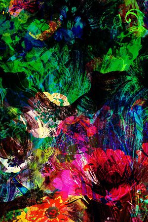 抽象彩图印花华亿平台图片