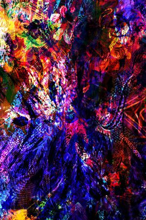 抽象彩图印花华亿平台图片