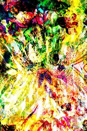 抽象彩图印花华亿平台图片