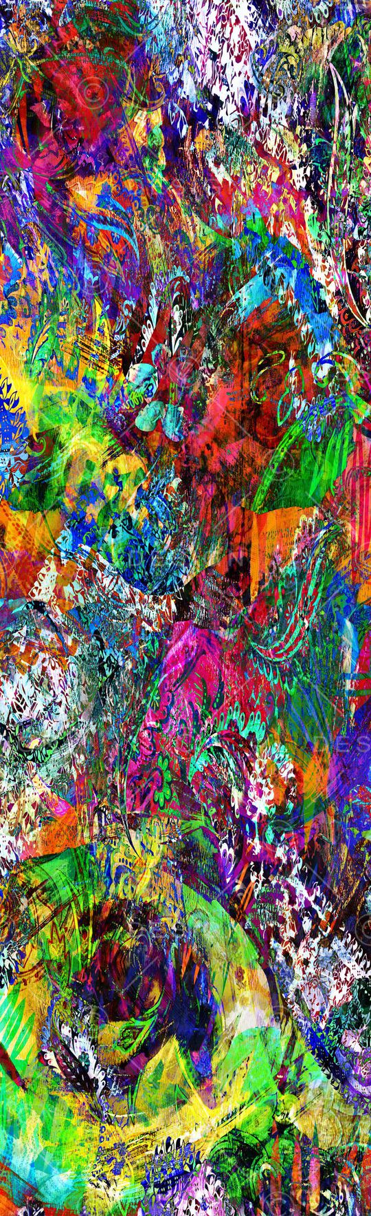 抽象彩图印花华亿平台图片