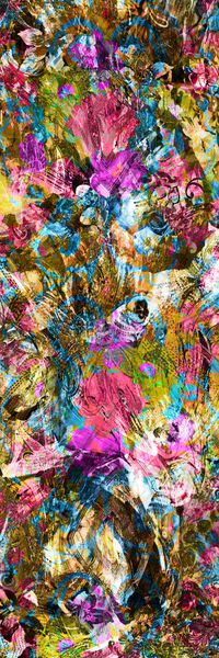 英文长巾印花华亿平台图片