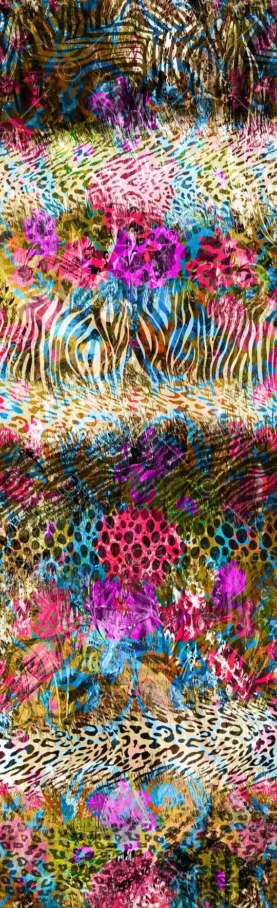 抽象彩图印花华亿平台图片