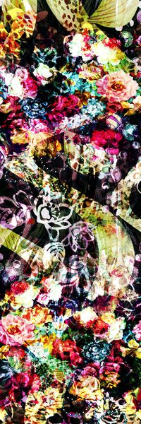 抽象长巾花纹印花华亿平台图片