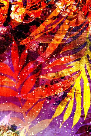 抽象长巾花纹印花华亿平台图片