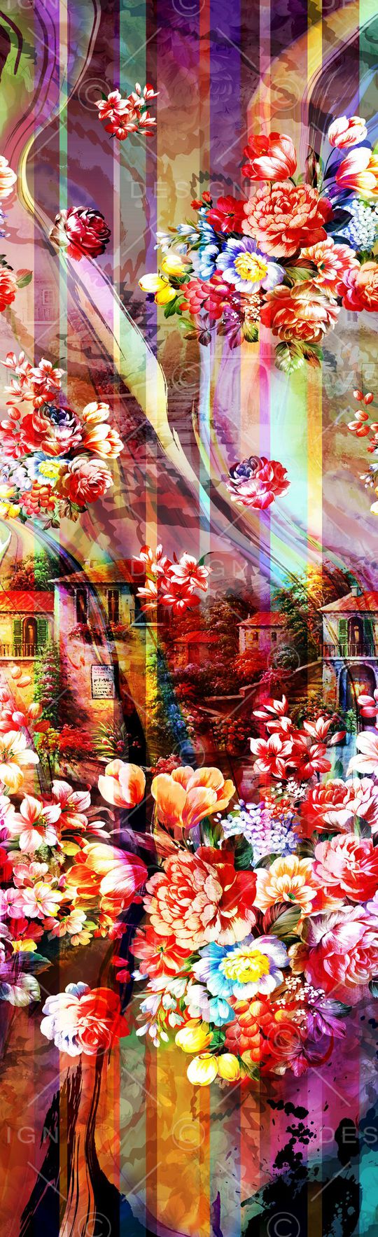 抽象花纹印花华亿平台图片