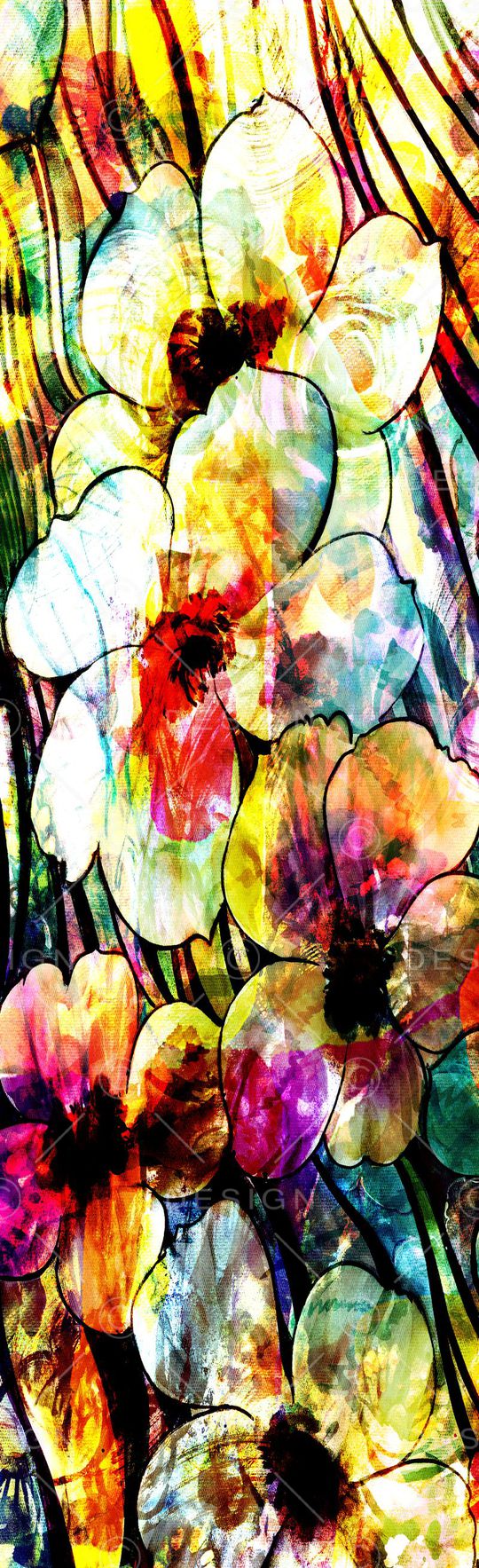 抽象长巾印花华亿平台图片