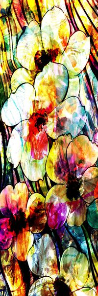 抽象长巾印花华亿平台图片