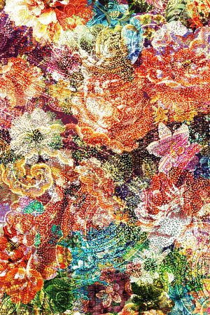 抽象花纹印花华亿平台图片