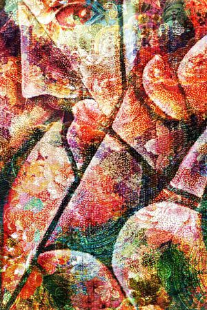 抽象花纹印花华亿平台图片