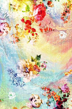 抽象花纹印花华亿平台图片