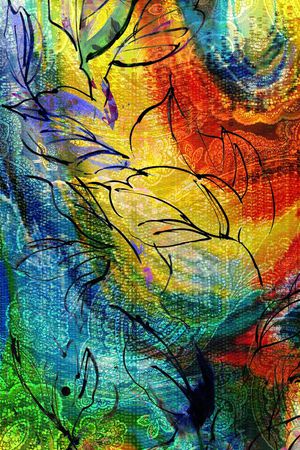 抽象花纹印花华亿平台图片