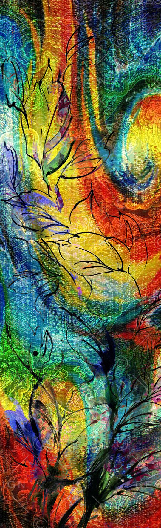 抽象花纹印花华亿平台图片