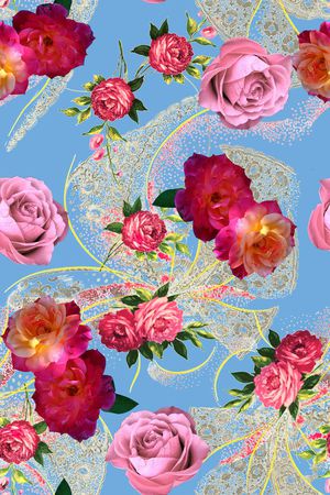 花卉印花华亿平台图片