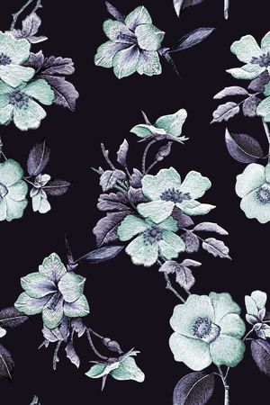 抽象手绘满版刺绣印花华亿平台图片