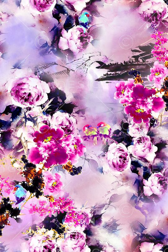 中国风印花华亿平台图片