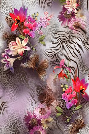 花卉印花华亿平台图片