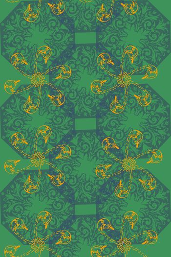 627489-中国结绿色底