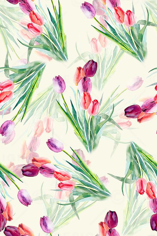 时尚抽象渐变手绘植物花卉数码印花印花华亿平台图片