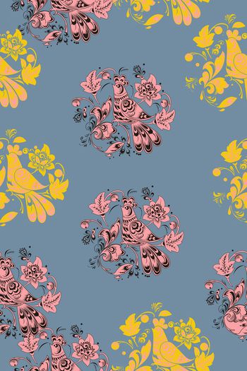 627647-喜鹊蓝色底1