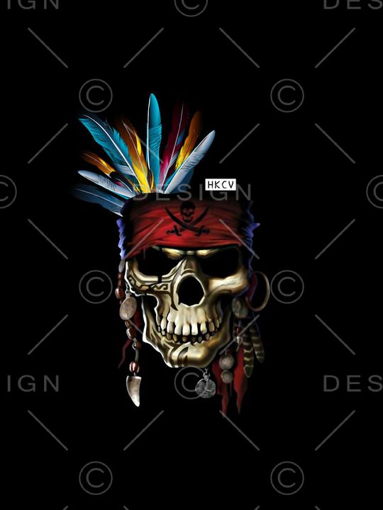 海盗骷髅印花华亿平台图片