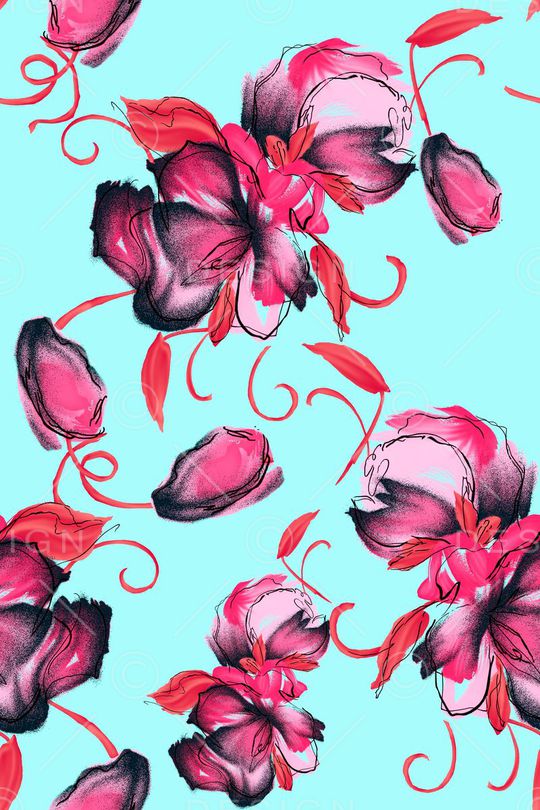 花卉印花华亿平台图片