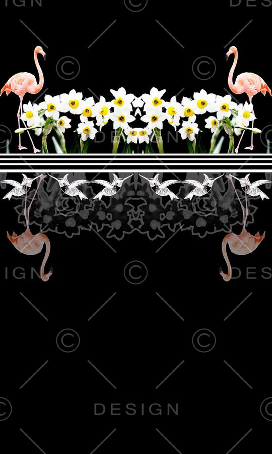 火烈鸟印花华亿平台图片