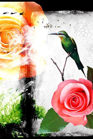 花卉印花华亿平台图片