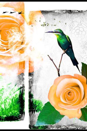 花卉印花华亿平台图片