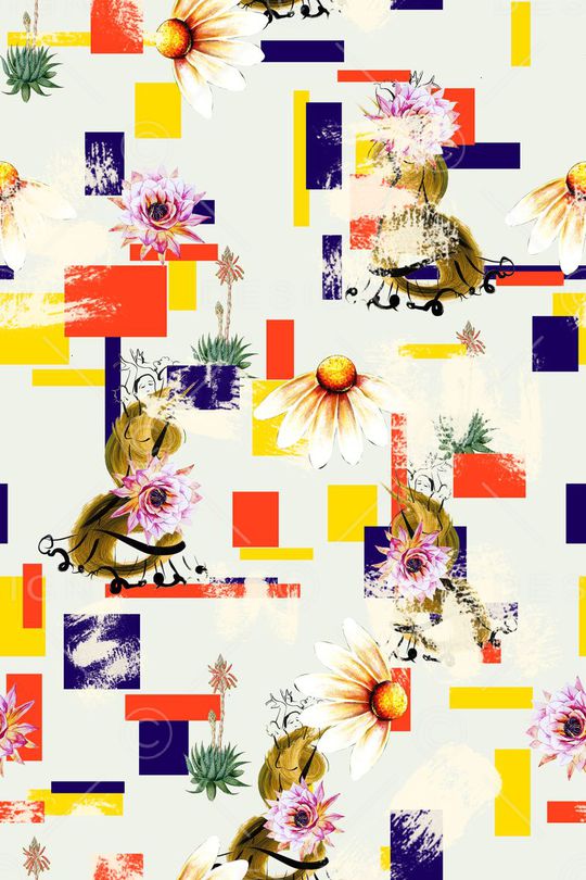 人物印花华亿平台图片