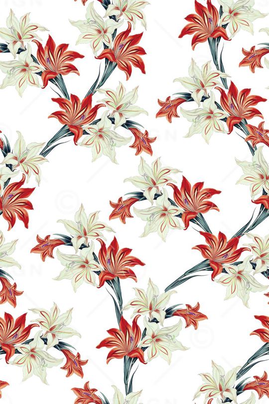 花卉植物印花华亿平台图片