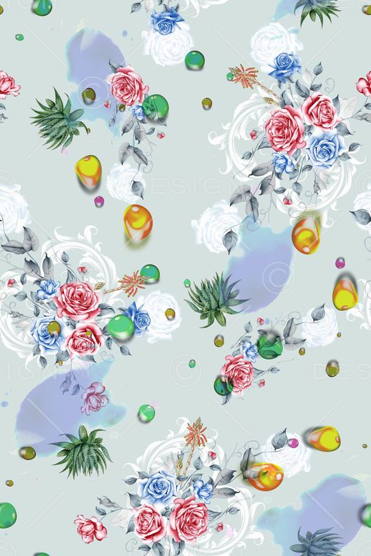 花卉印花华亿平台图片