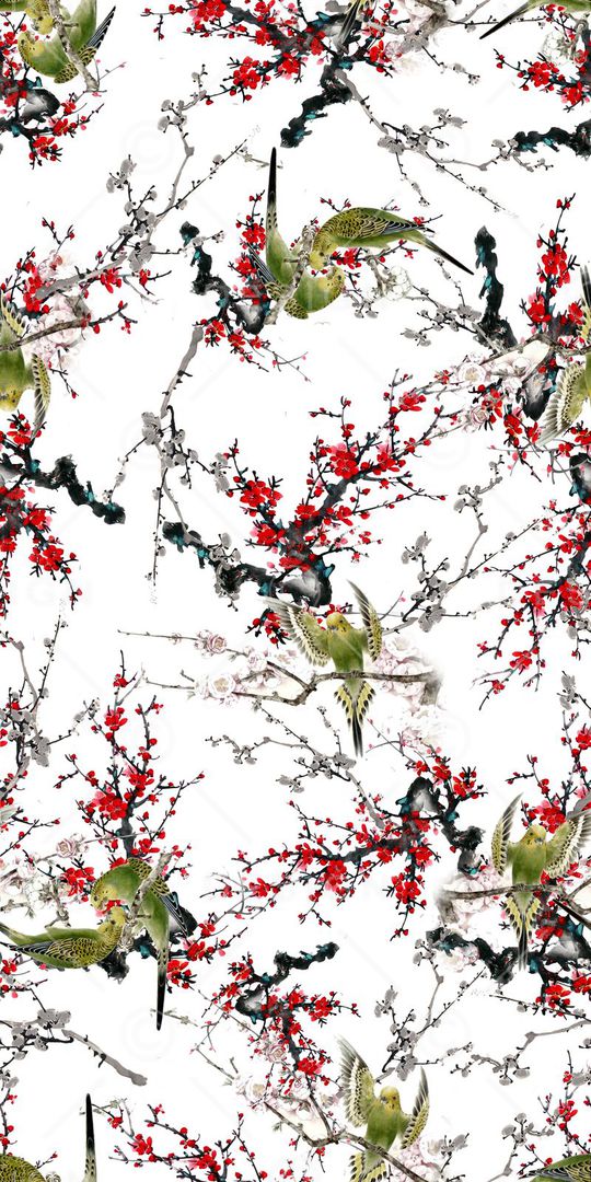 水墨印花华亿平台图片