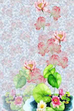 花卉花丛印花华亿平台图片