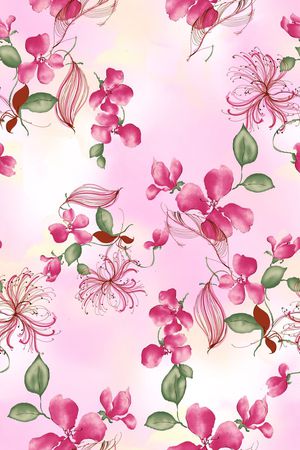 花卉印花华亿平台图片