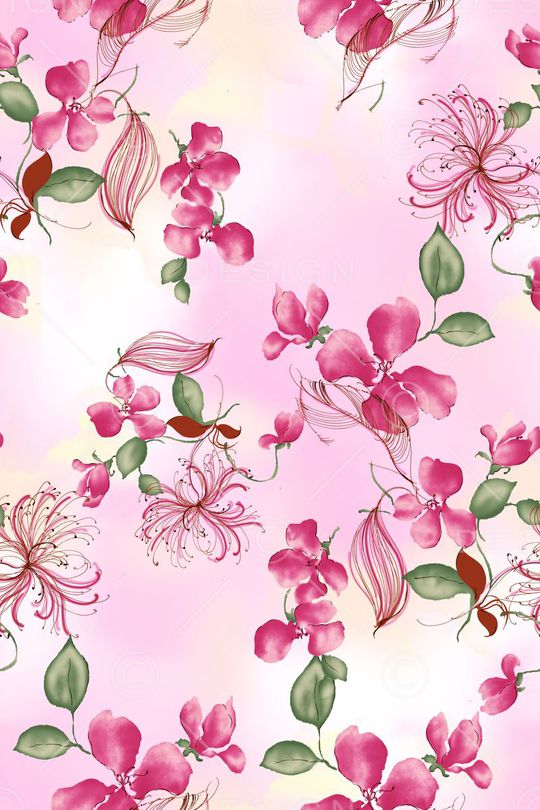 花卉印花华亿平台图片