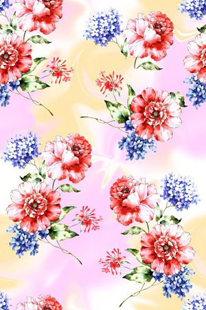 花卉印花华亿平台图片