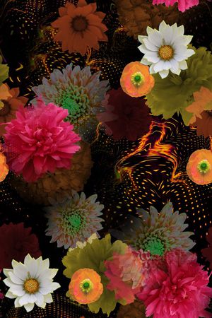 花卉印花华亿平台图片